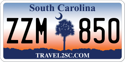 SC license plate ZZM850