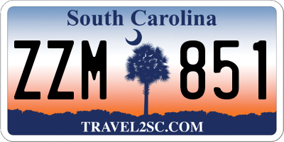 SC license plate ZZM851