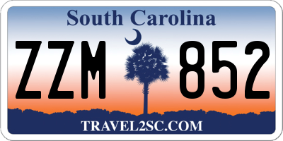 SC license plate ZZM852