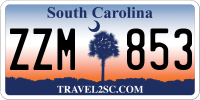 SC license plate ZZM853
