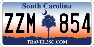 SC license plate ZZM854