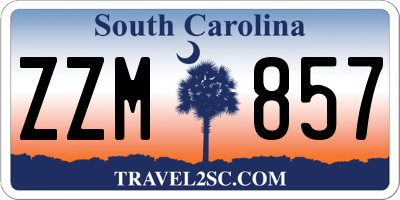 SC license plate ZZM857