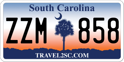 SC license plate ZZM858