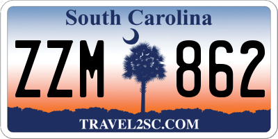 SC license plate ZZM862