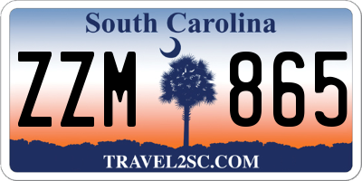SC license plate ZZM865