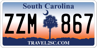 SC license plate ZZM867