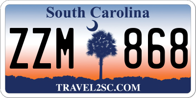 SC license plate ZZM868