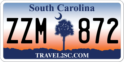 SC license plate ZZM872