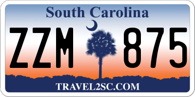 SC license plate ZZM875