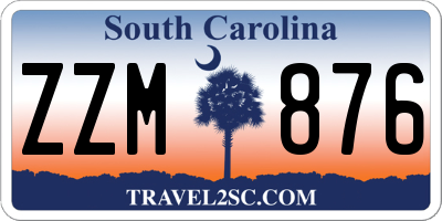 SC license plate ZZM876