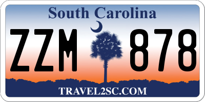 SC license plate ZZM878