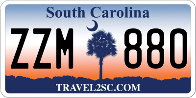 SC license plate ZZM880