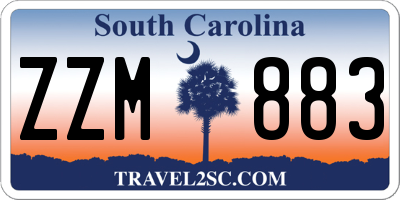 SC license plate ZZM883
