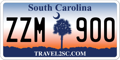 SC license plate ZZM900