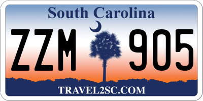 SC license plate ZZM905