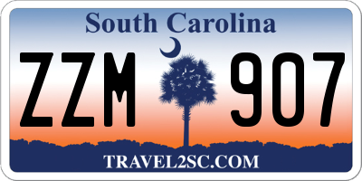 SC license plate ZZM907