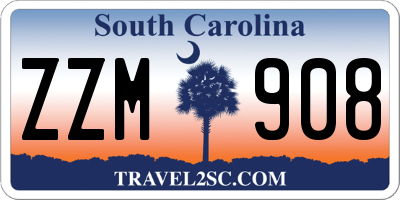 SC license plate ZZM908