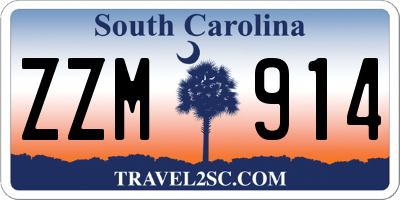 SC license plate ZZM914