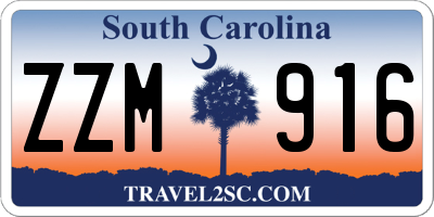 SC license plate ZZM916