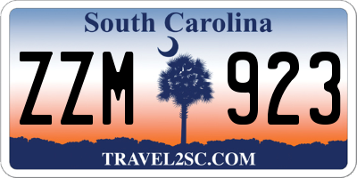 SC license plate ZZM923