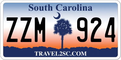 SC license plate ZZM924