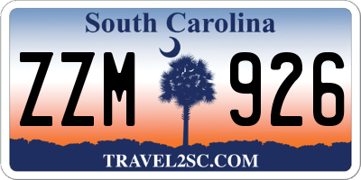 SC license plate ZZM926