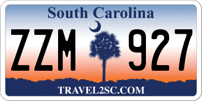 SC license plate ZZM927