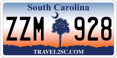 SC license plate ZZM928