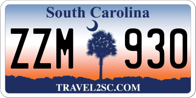 SC license plate ZZM930