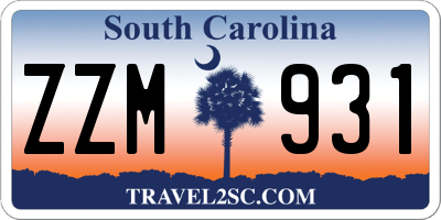 SC license plate ZZM931