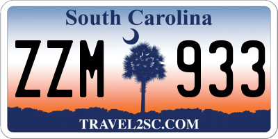 SC license plate ZZM933