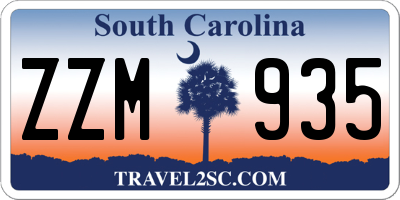 SC license plate ZZM935