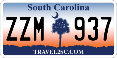 SC license plate ZZM937