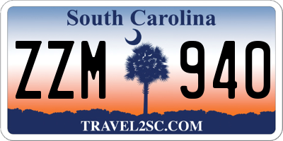 SC license plate ZZM940