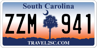 SC license plate ZZM941