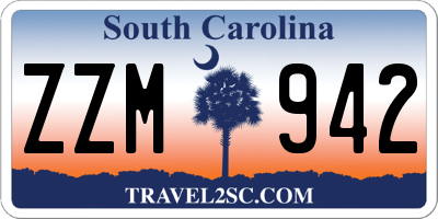 SC license plate ZZM942