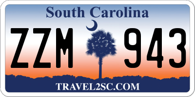 SC license plate ZZM943