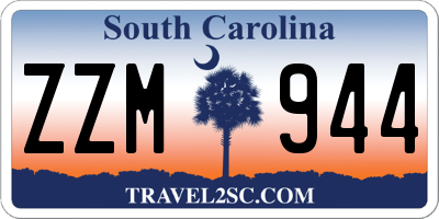 SC license plate ZZM944