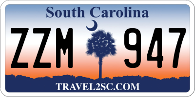 SC license plate ZZM947