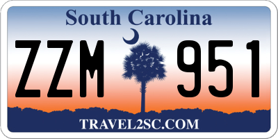 SC license plate ZZM951