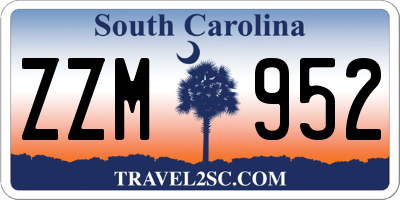 SC license plate ZZM952