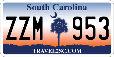 SC license plate ZZM953
