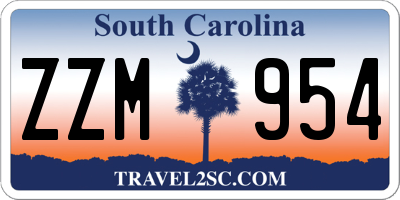 SC license plate ZZM954