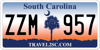 SC license plate ZZM957