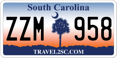 SC license plate ZZM958