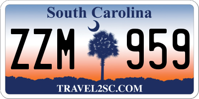 SC license plate ZZM959