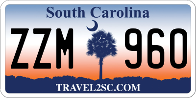 SC license plate ZZM960