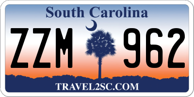 SC license plate ZZM962