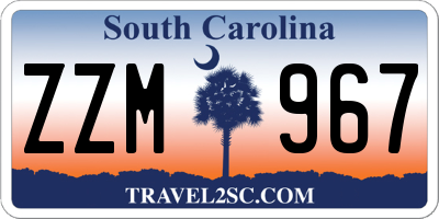 SC license plate ZZM967