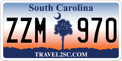 SC license plate ZZM970